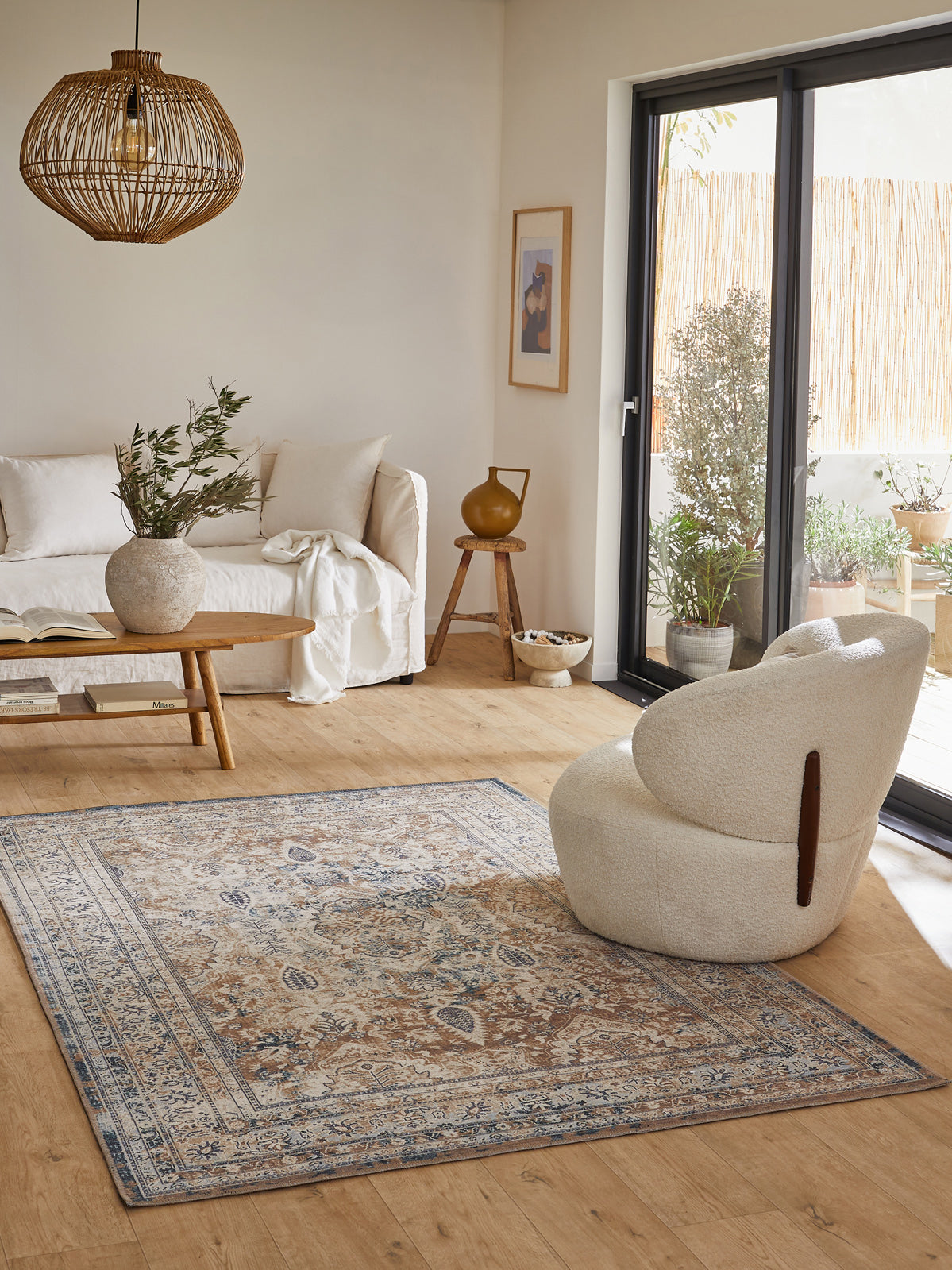 Tapis vintage bleu Nazar rugs