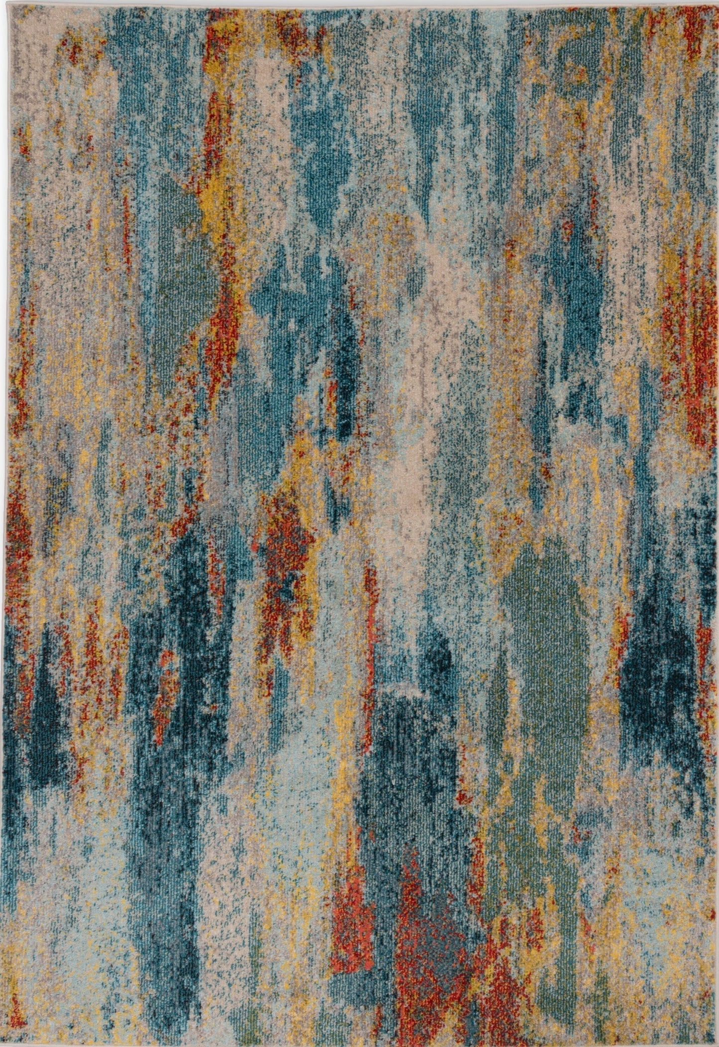 Tapis vintage de salon poil ras en laine artificielle Nazar rugs