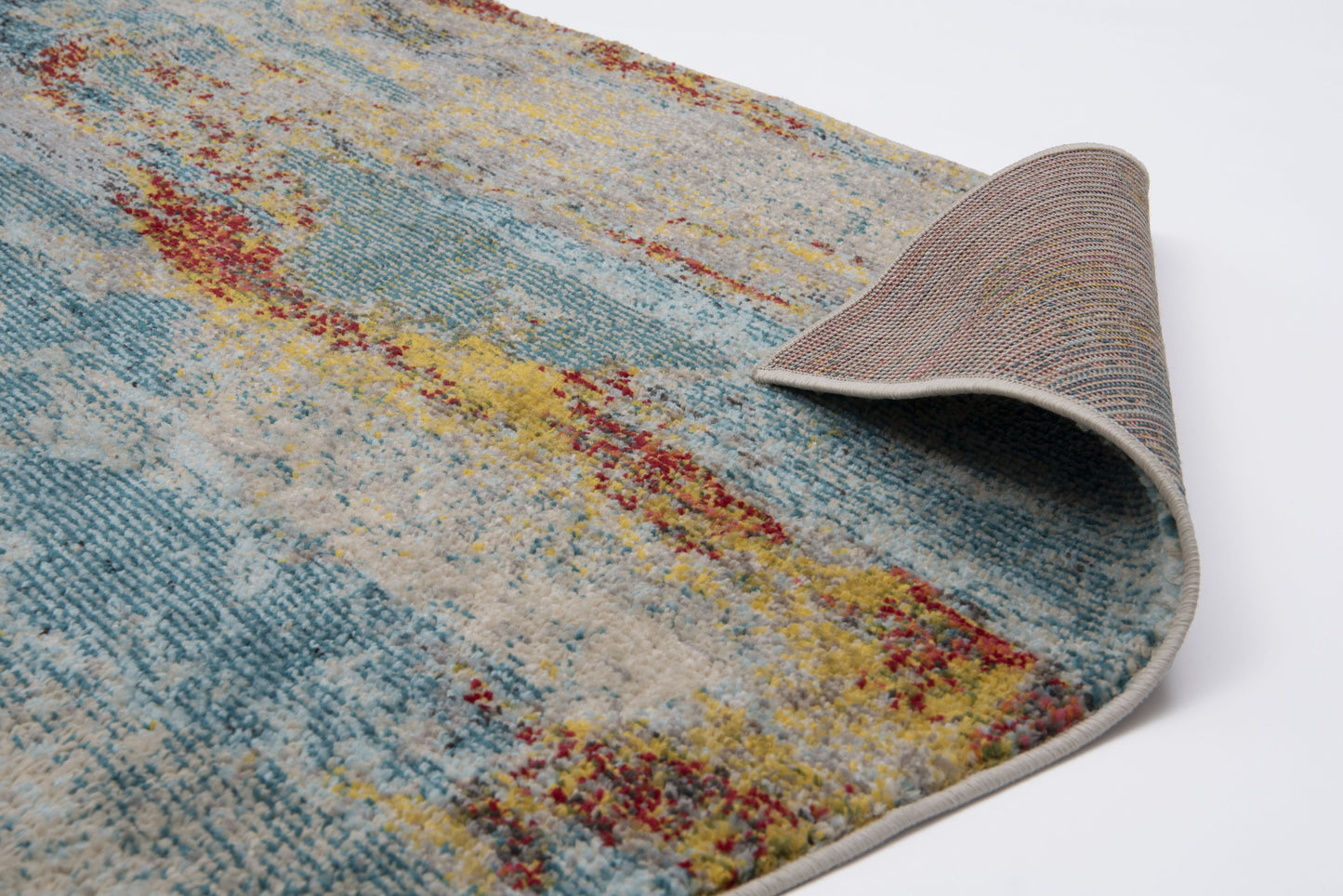 Tapis vintage de salon poil ras en laine artificielle Nazar rugs