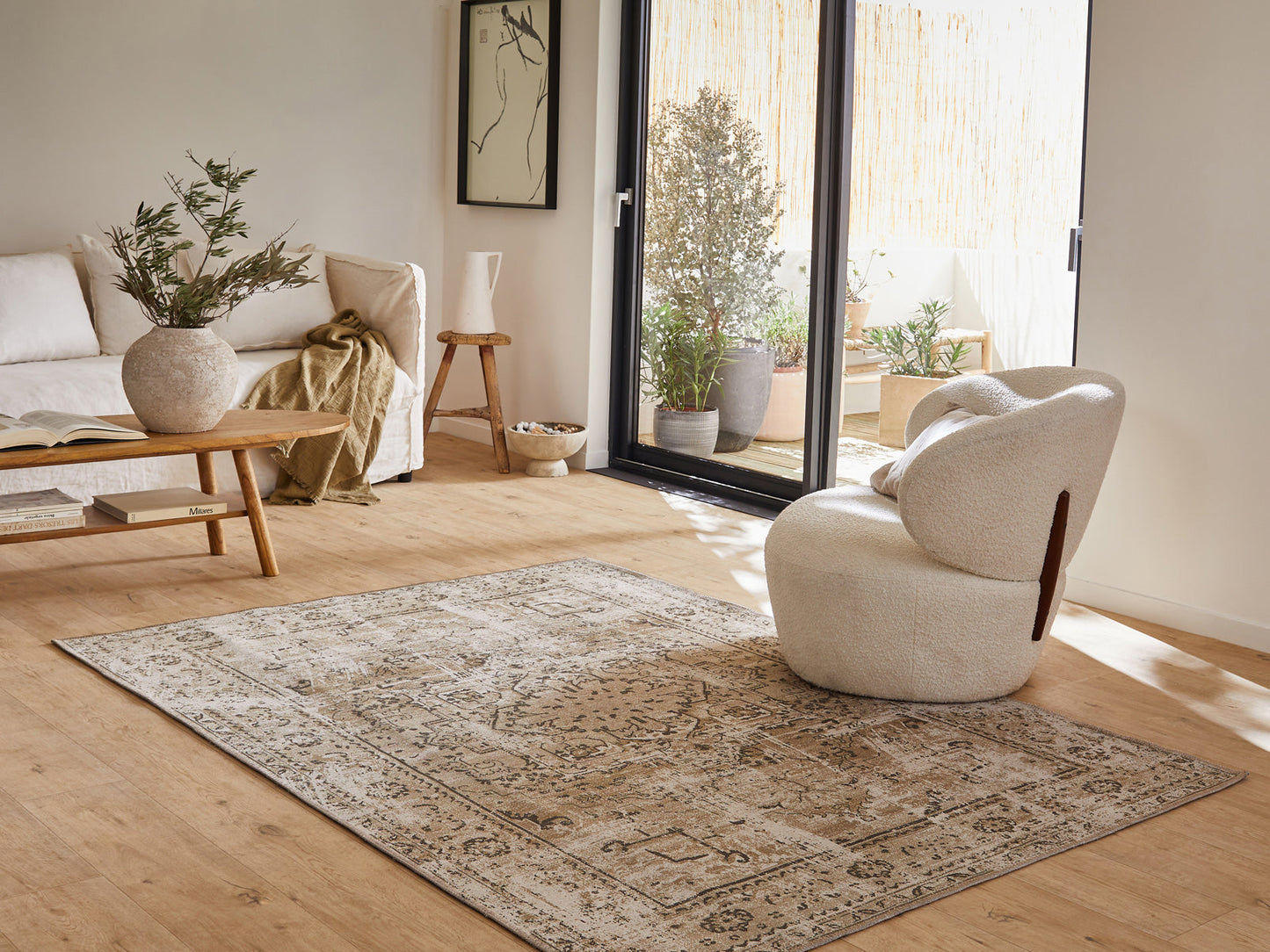 Tapis vintage vert Nazar rugs
