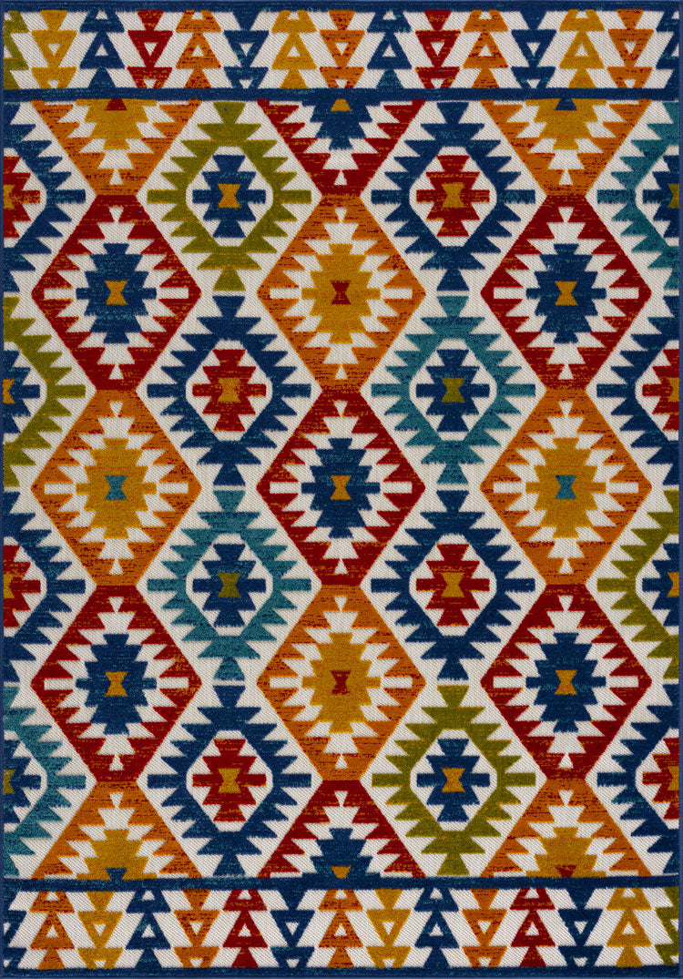 tapis extérieur motifs géométriques Nazar rugs