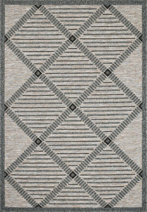 Tapis intérieur extérieur motif géométrique gris : ACA1672GRI - Nazar rugs