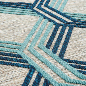 Tapis motif géométrique bleu intérieur extérieur : ACA1686BLE - Nazar rugs