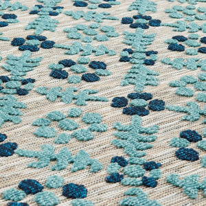 Tapis intérieur extérieur motif persan bleu : ACA1693BLE - Nazar rugs