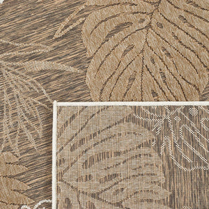 Tapis feuille beige indoor outdoor : ACA1699BEI - Nazar rugs