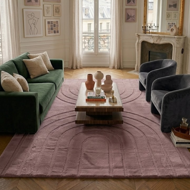 ALASKA - Tapis doux rose - ALA293ROS ALASKA