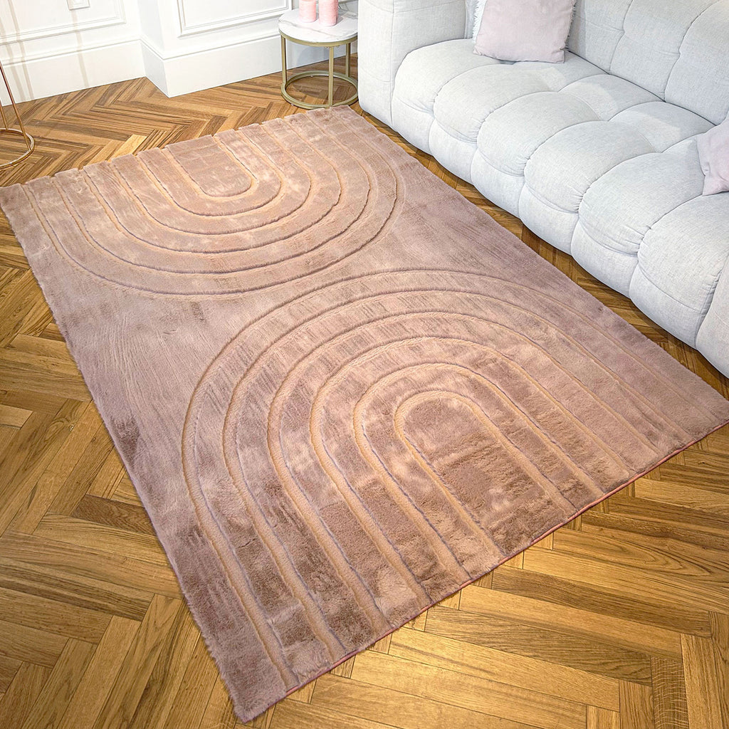 ALASKA - Tapis doux rose - ALA293ROS