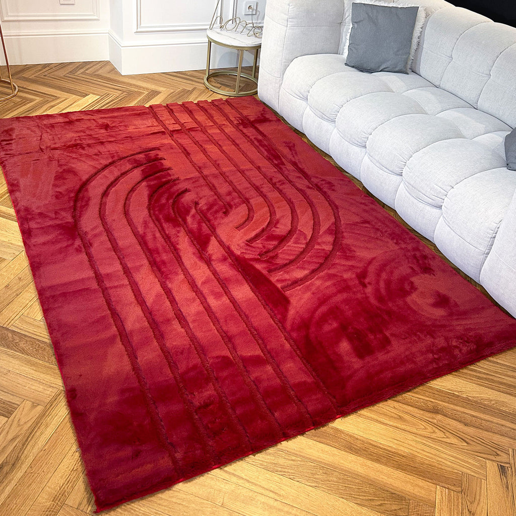 ALASKA - Tapis doux et élégant rouge - ALA294ROU