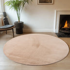ALBA - Tapis Beige Rond à Poils Courts Doux - ALB1400BEI ALBA