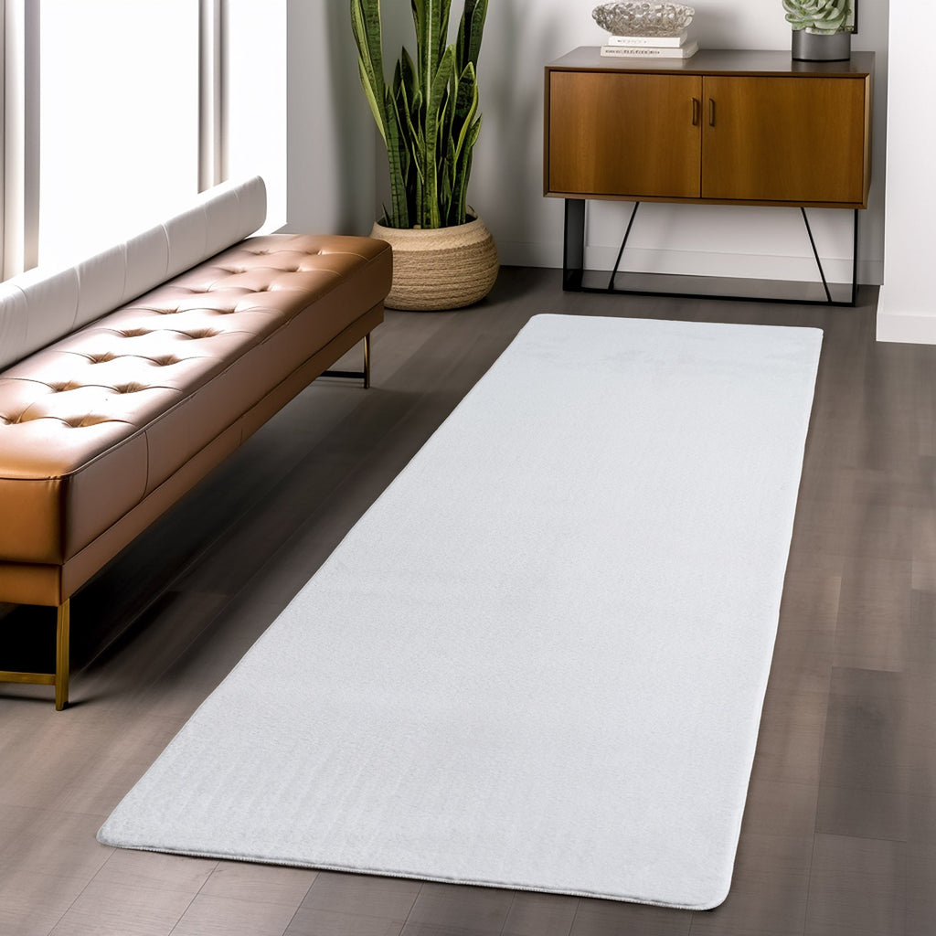 ALBA - Tapis Blanc à Poils Courts Doux - ALB1400BLA ALBA