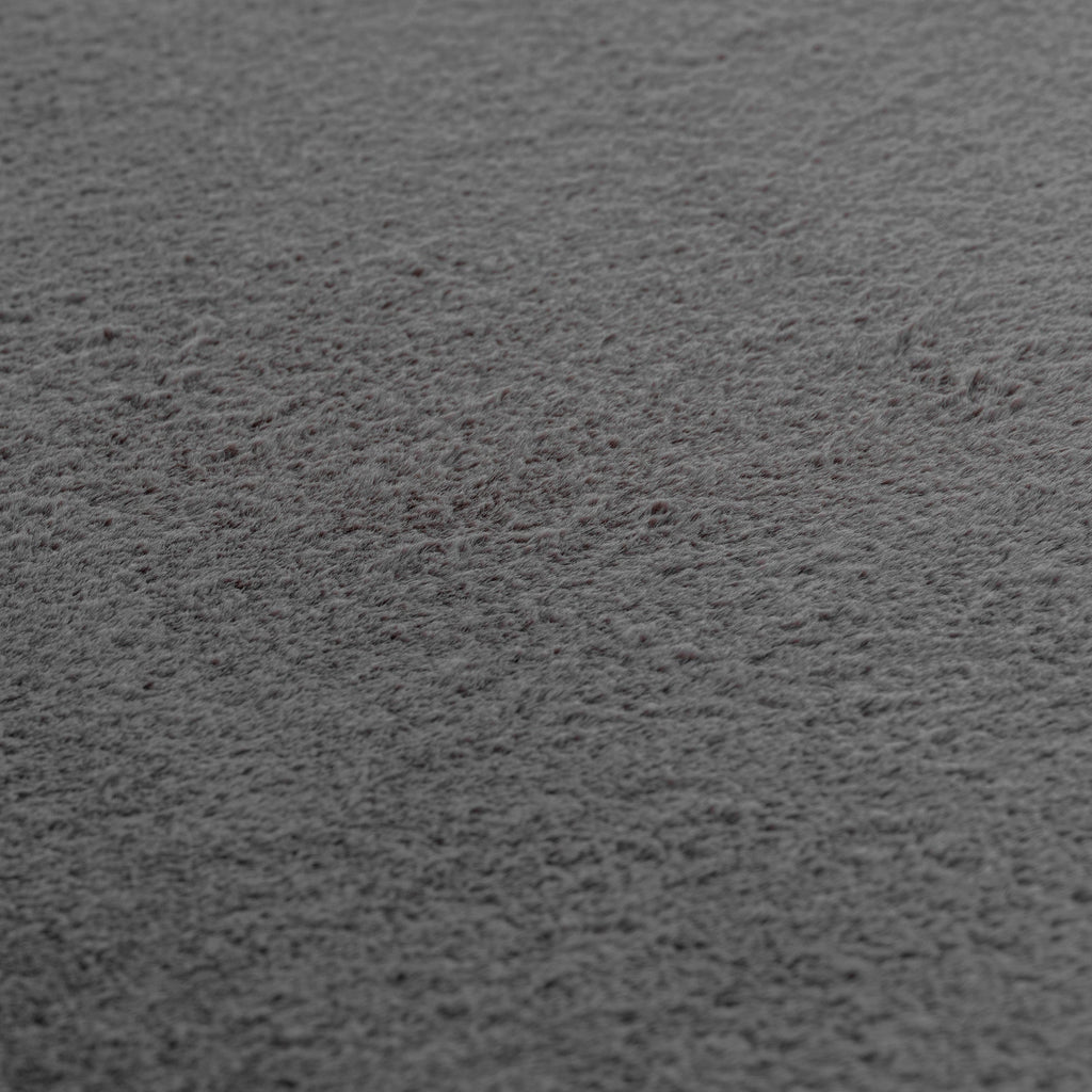 ALBA - Tapis Gris Rond à Poils Courts Doux - ALB1400GRI ALBA