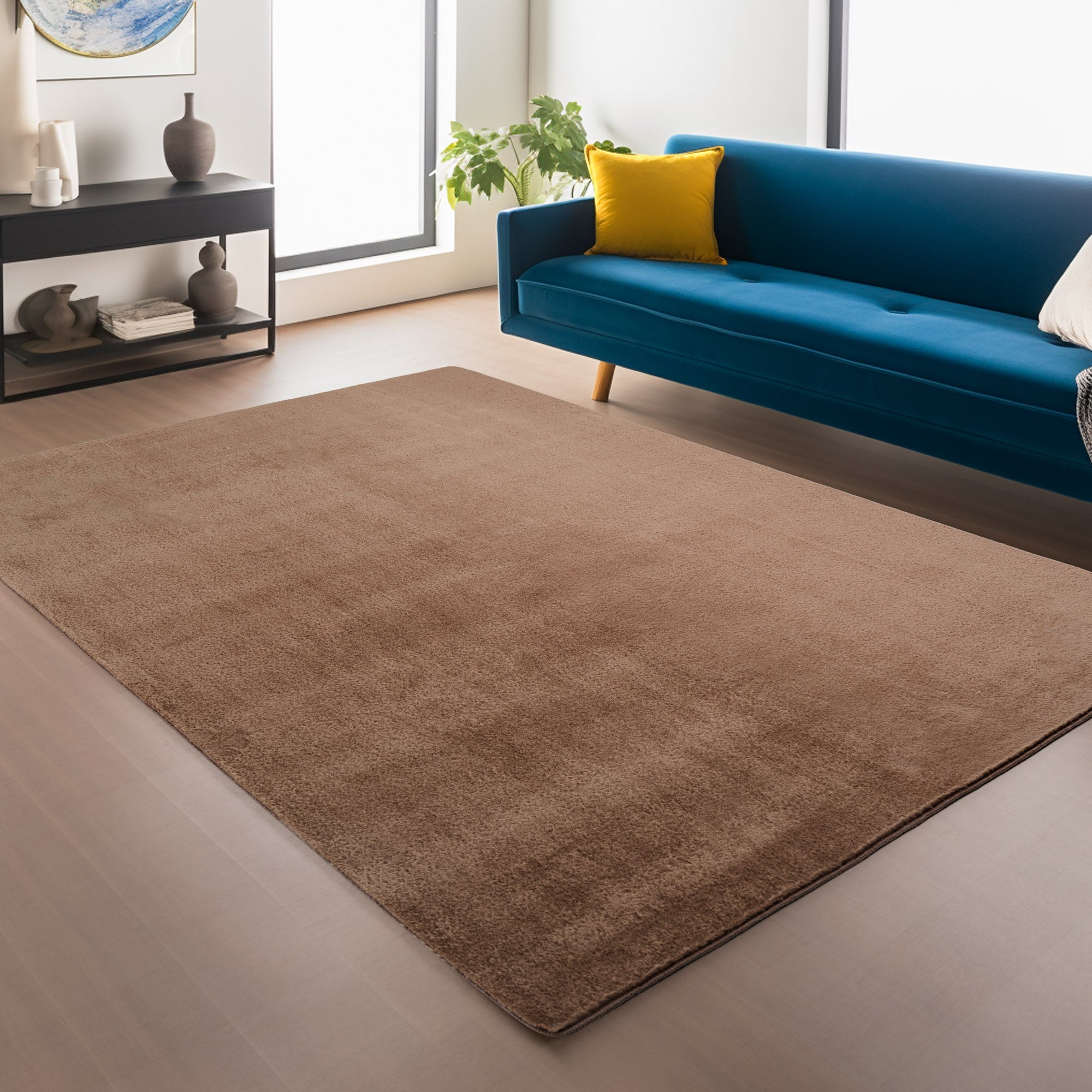 ALBA - Tapis Mocca à Poils Courts Doux - ALB1400MOC ALBA