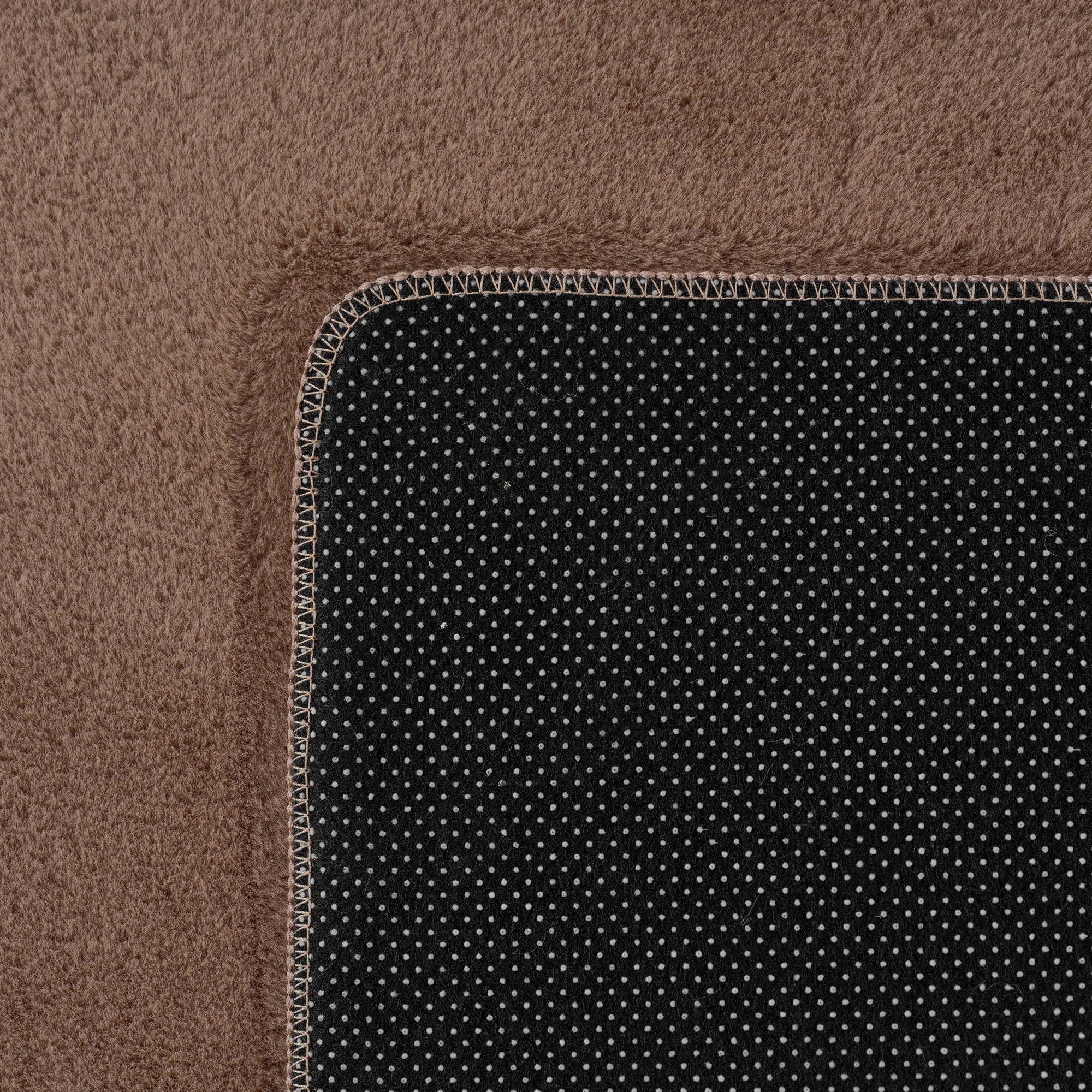 ALBA - Tapis Mocca Rond à Poils Courts Doux - ALB1400MOC ALBA