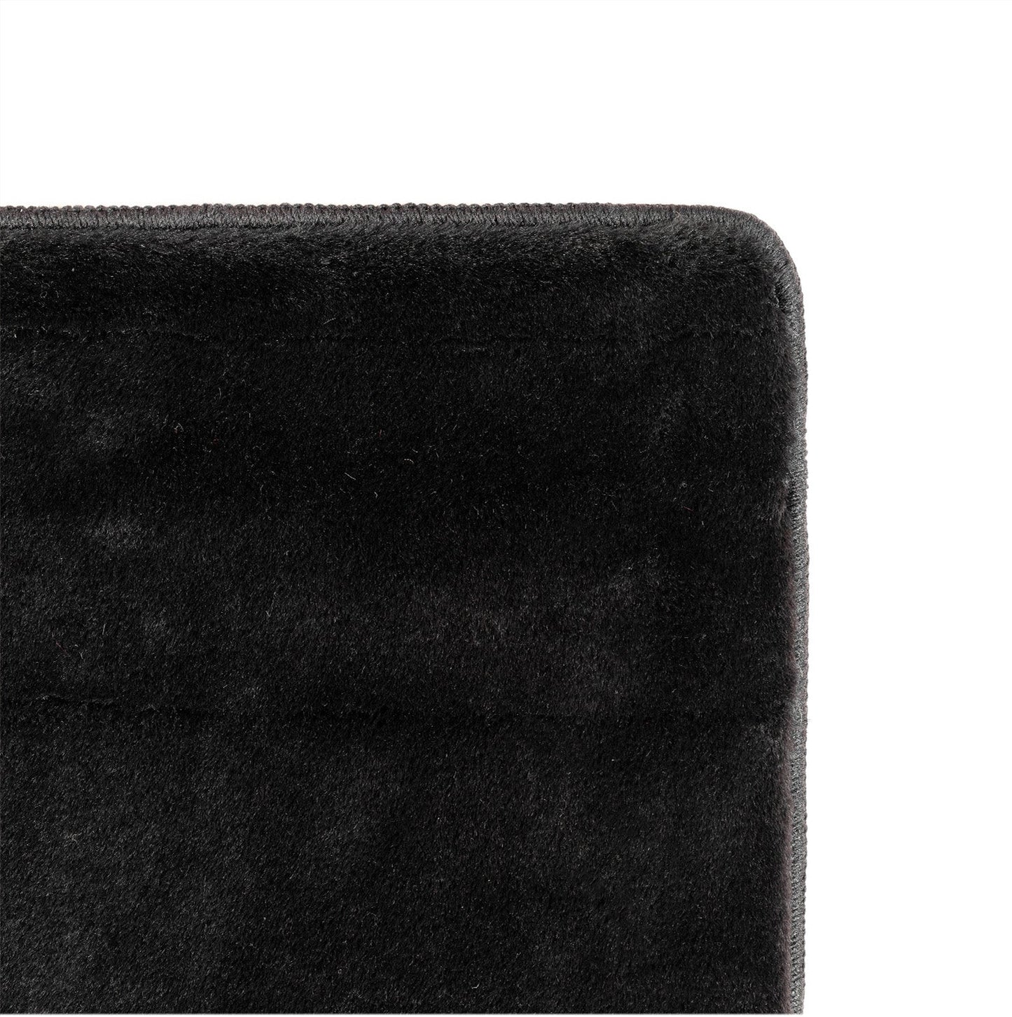 ALBA - Tapis Noir Rond à Poils Courts Doux - ALB1400NOI ALBA