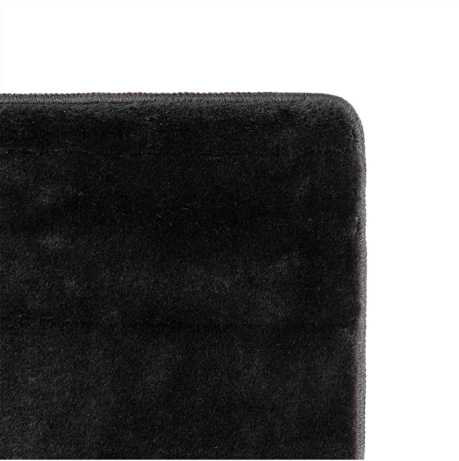 ALBA - Tapis Noir Rond à Poils Courts Doux - ALB1400NOI ALBA