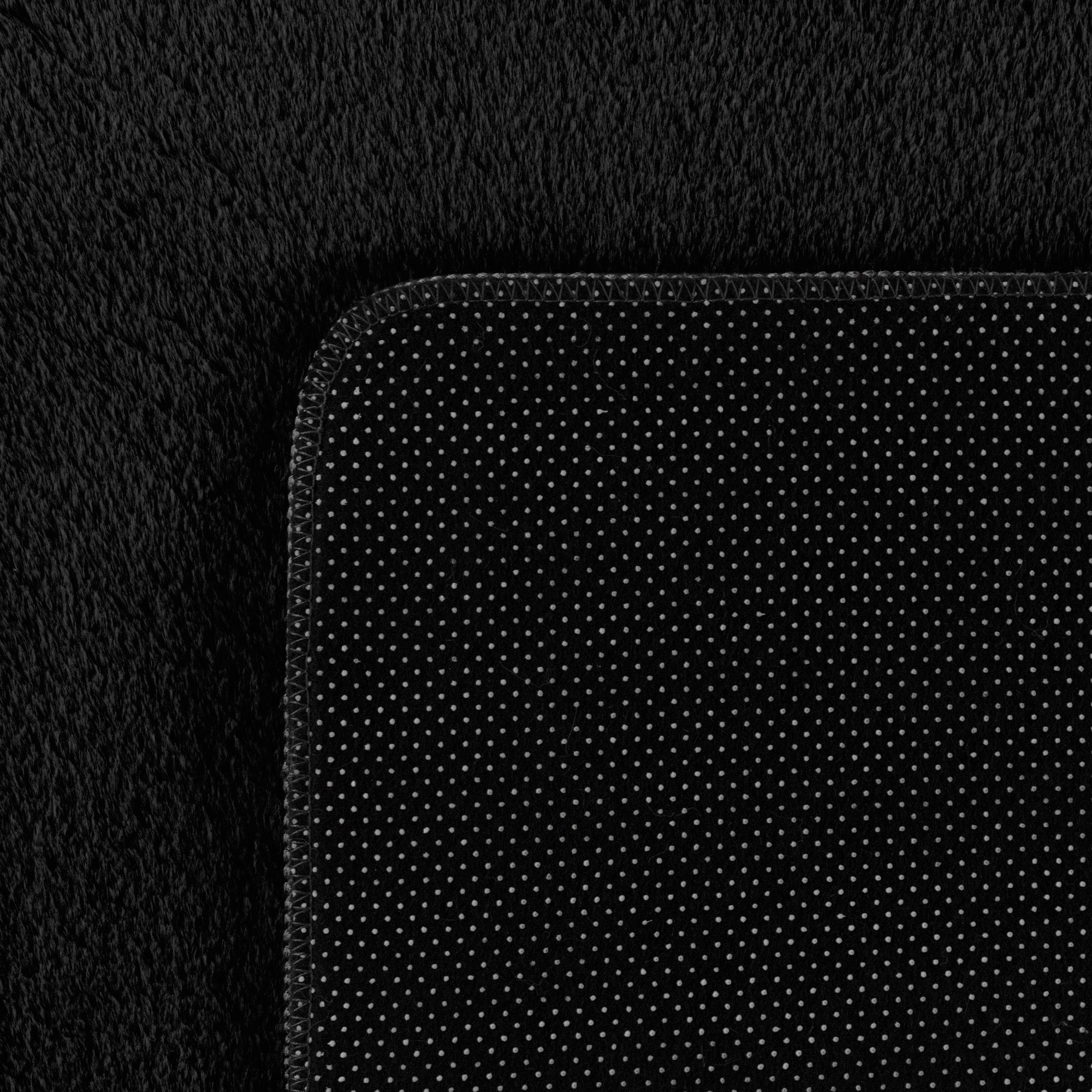 ALBA - Tapis Noir Rond à Poils Courts Doux - ALB1400NOI ALBA