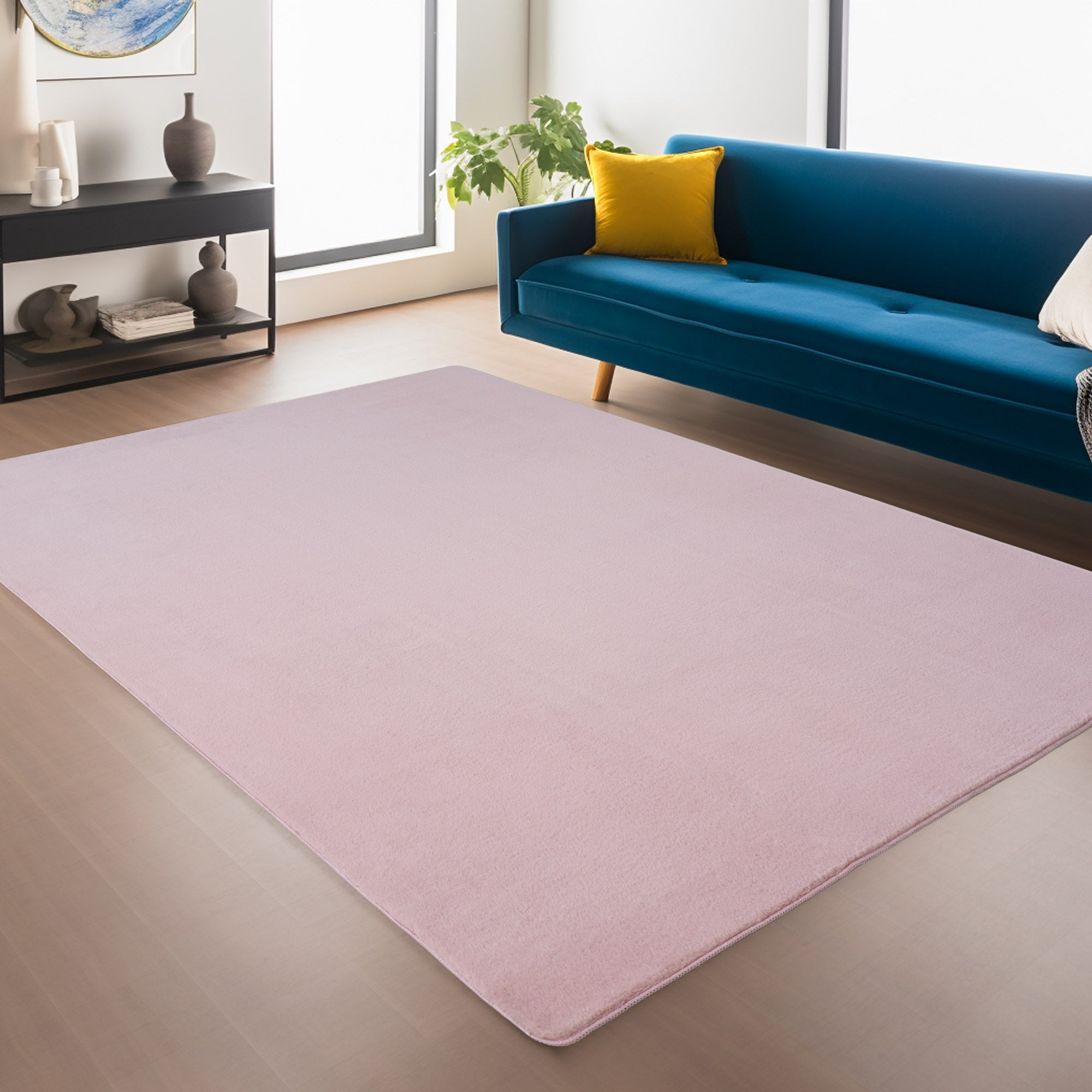 ALBA - Tapis Rose à Poils Courts Doux - ALB1400ROS ALBA