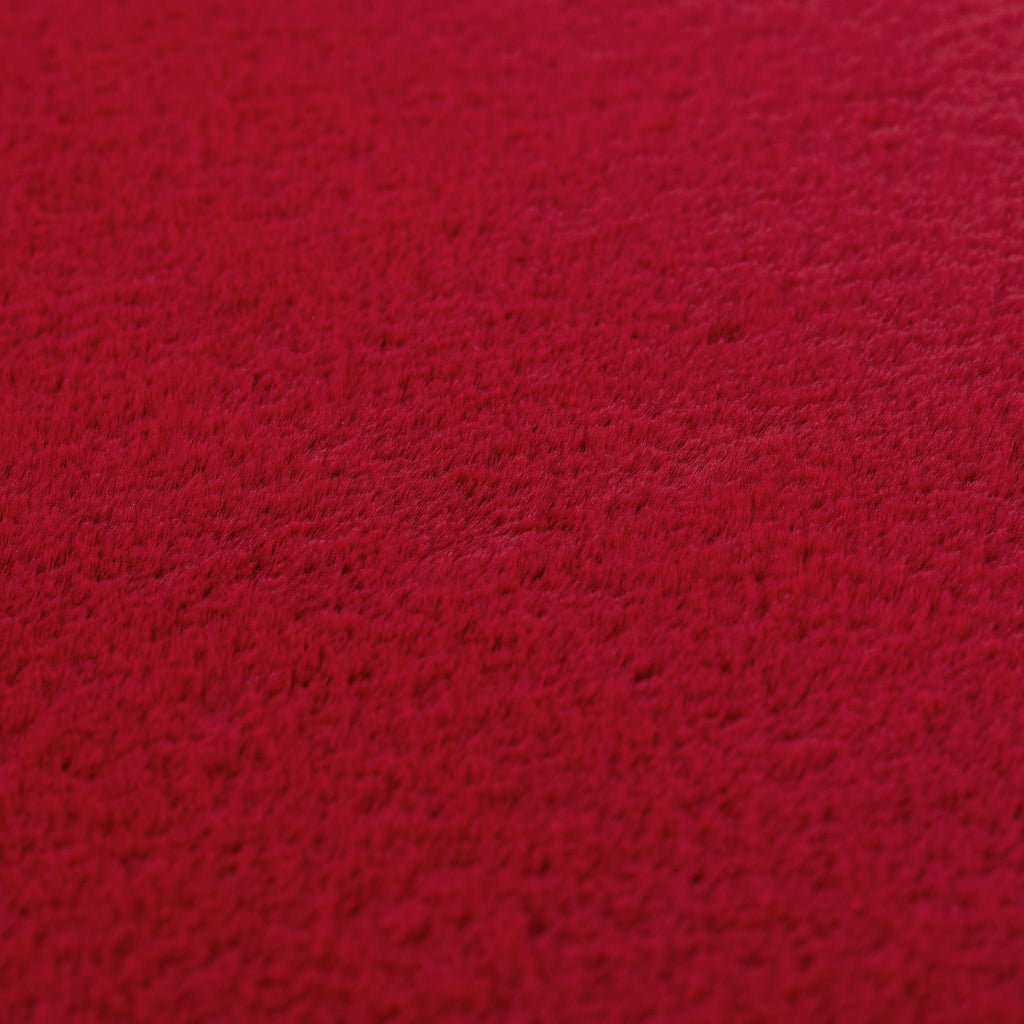 ALBA - Tapis Rouge Rond à Poils Courts Doux - ALB1400ROU ALBA