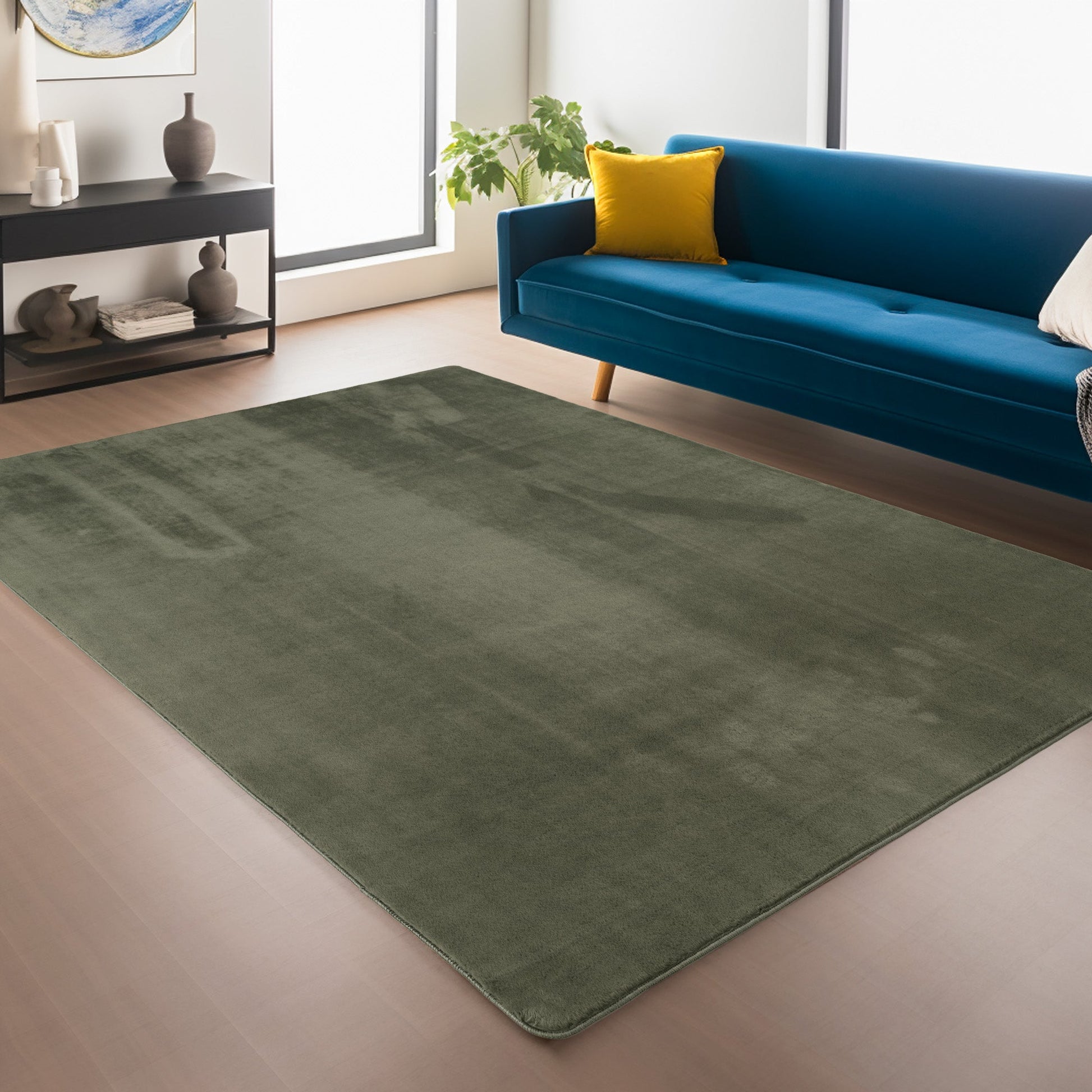 ALBA - Tapis Vert à Poils Courts Doux - ALB1400VER ALBA