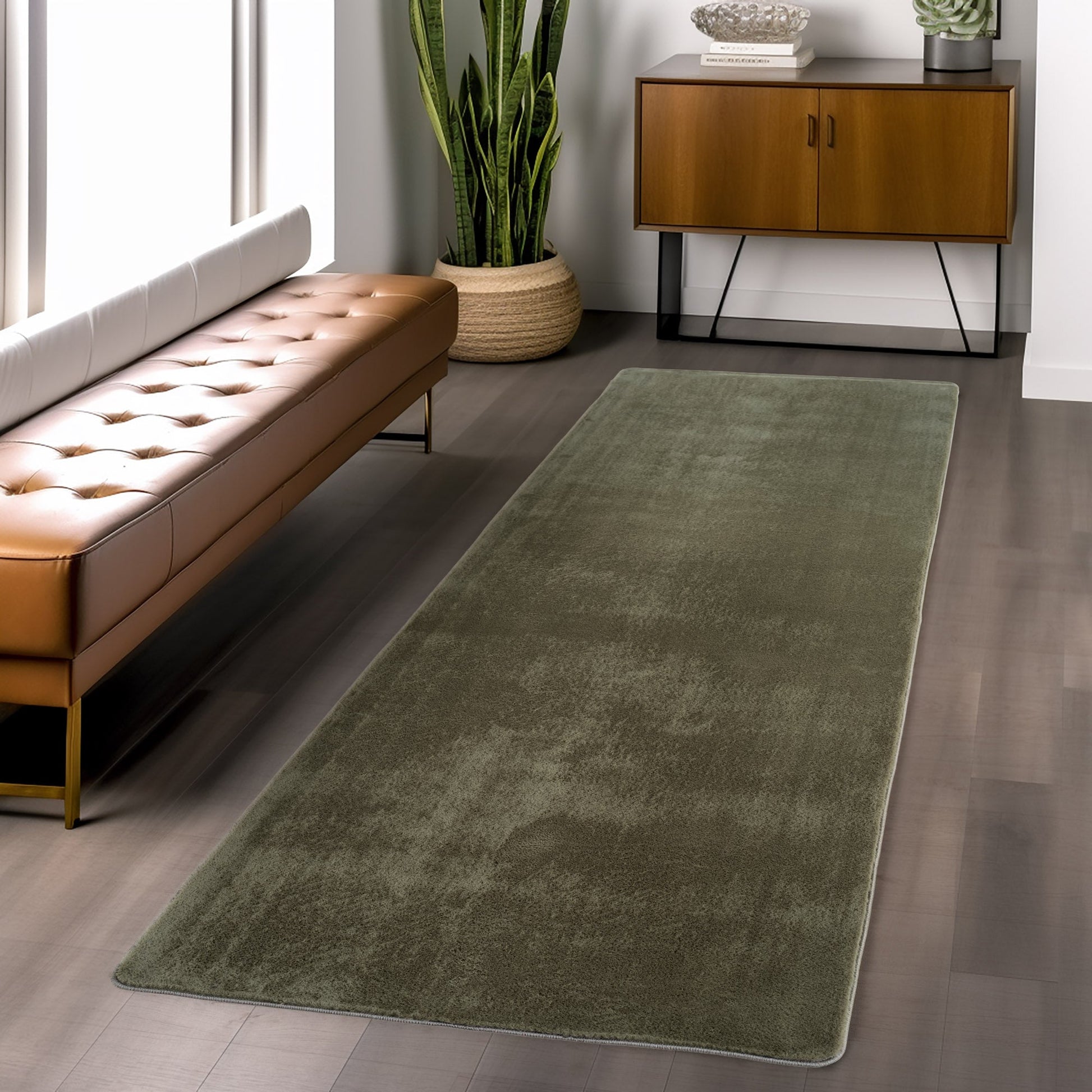 ALBA - Tapis Vert à Poils Courts Doux - ALB1400VER ALBA