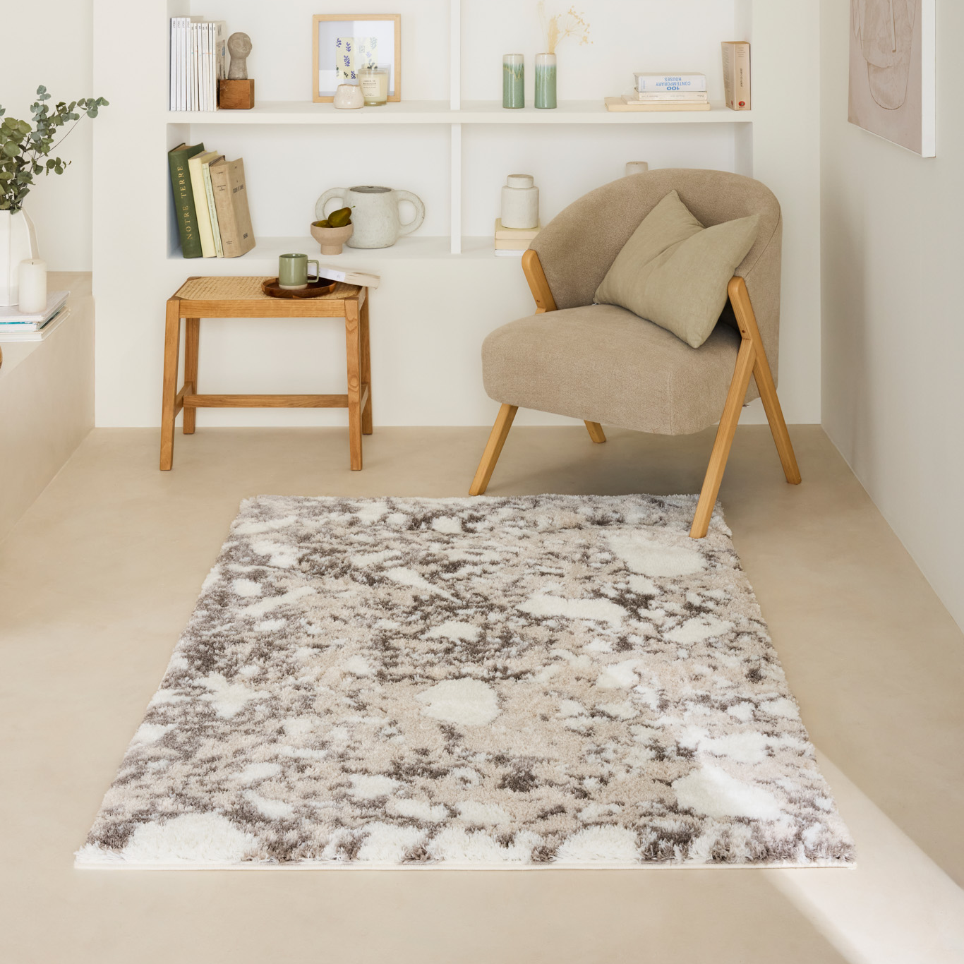 Tapis à poils longs - Beige - Collection Alena ALENA