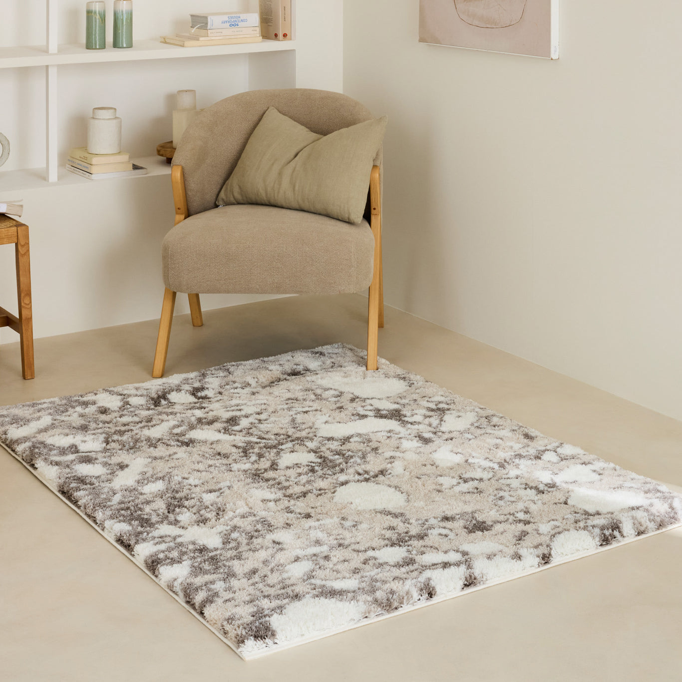 Tapis à poils longs - Beige - Collection Alena ALENA