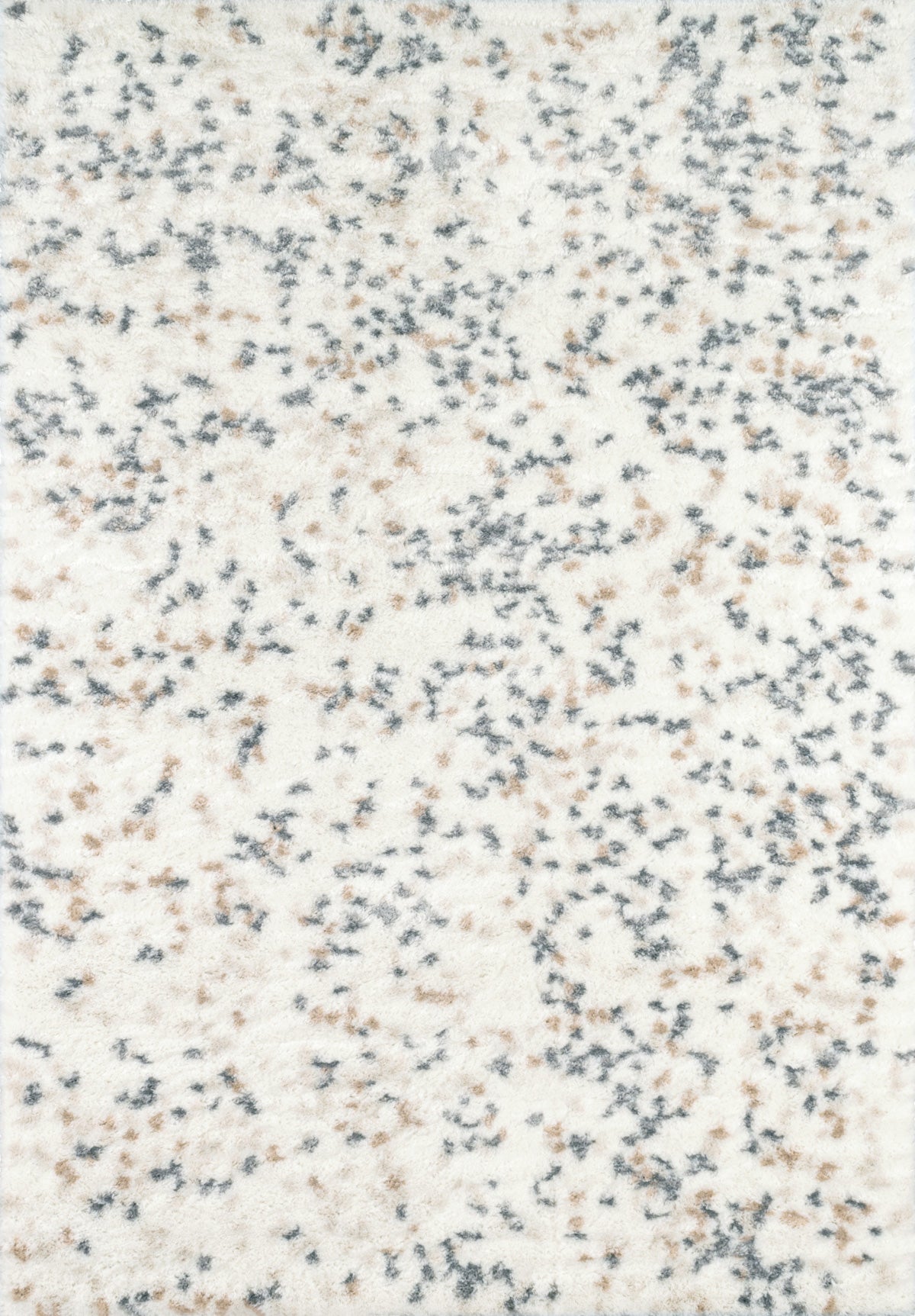 Tapis confettis gris et crème : ALE671BEI ALENA