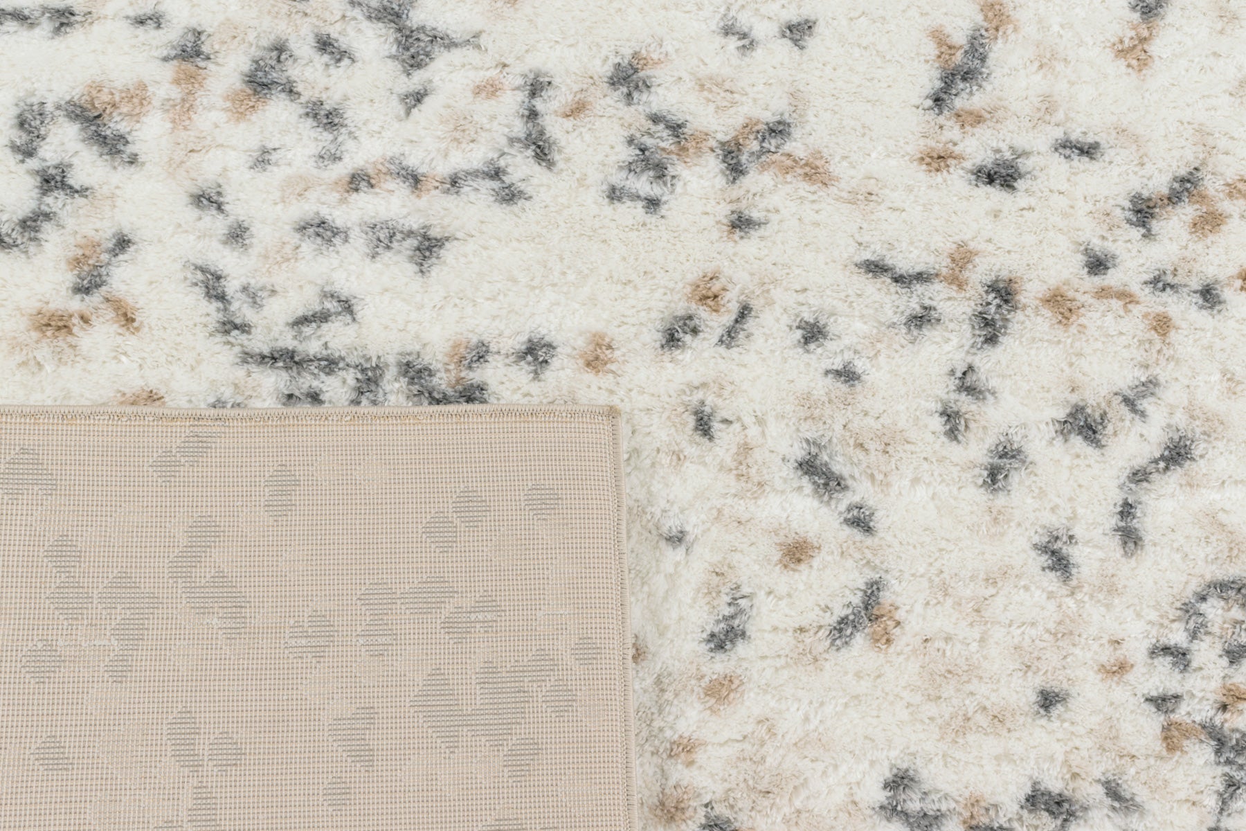 Tapis confettis gris et crème : ALE671BEI ALENA