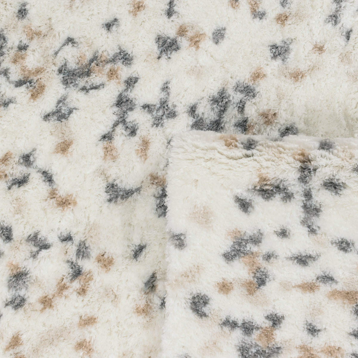 Tapis à poils longs - Beige confettis - Collection Alena ALENA