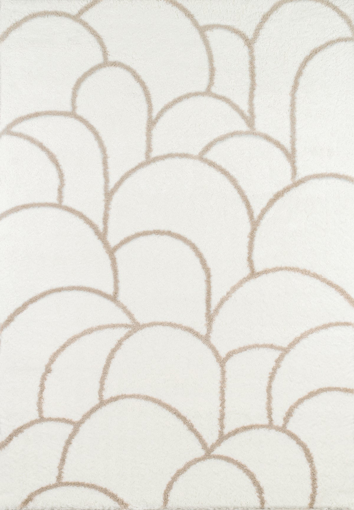 Tapis motif arc crème et ivoire : ALE672CRE ALENA