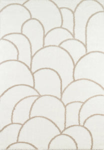 Tapis motif arc crème et ivoire : ALE672CRE - Nazar rugs