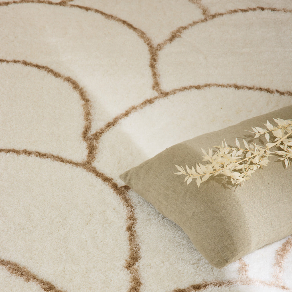 Tapis à poils longs - Crème - Collection Alena ALENA