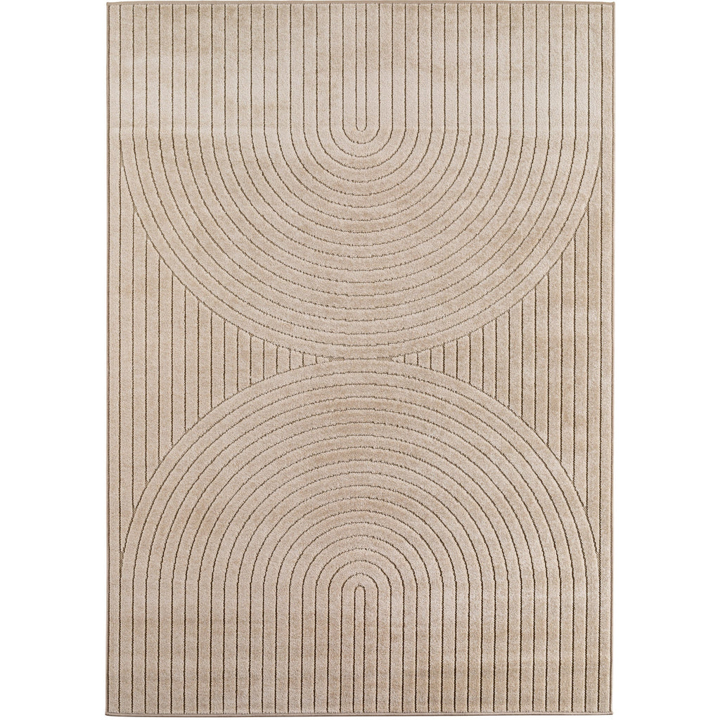 ALVORA - Tapis intérieur/extérieur beige à motif géométrique - ALV1201BEI ALVORA