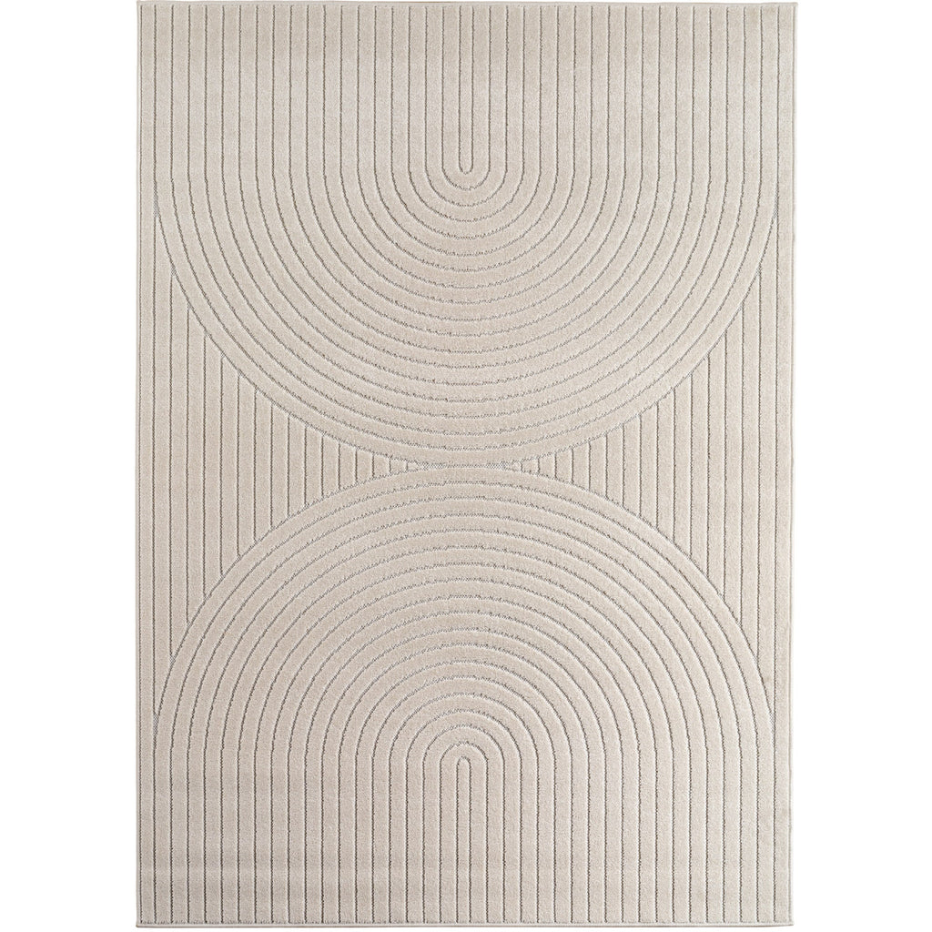 ALVORA - Tapis intérieur/extérieur crème à motif géométrique - ALV1201CRE ALVORA