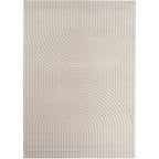ALVORA - Tapis intérieur/extérieur crème à motif géométrique - ALV1201CRE ALVORA