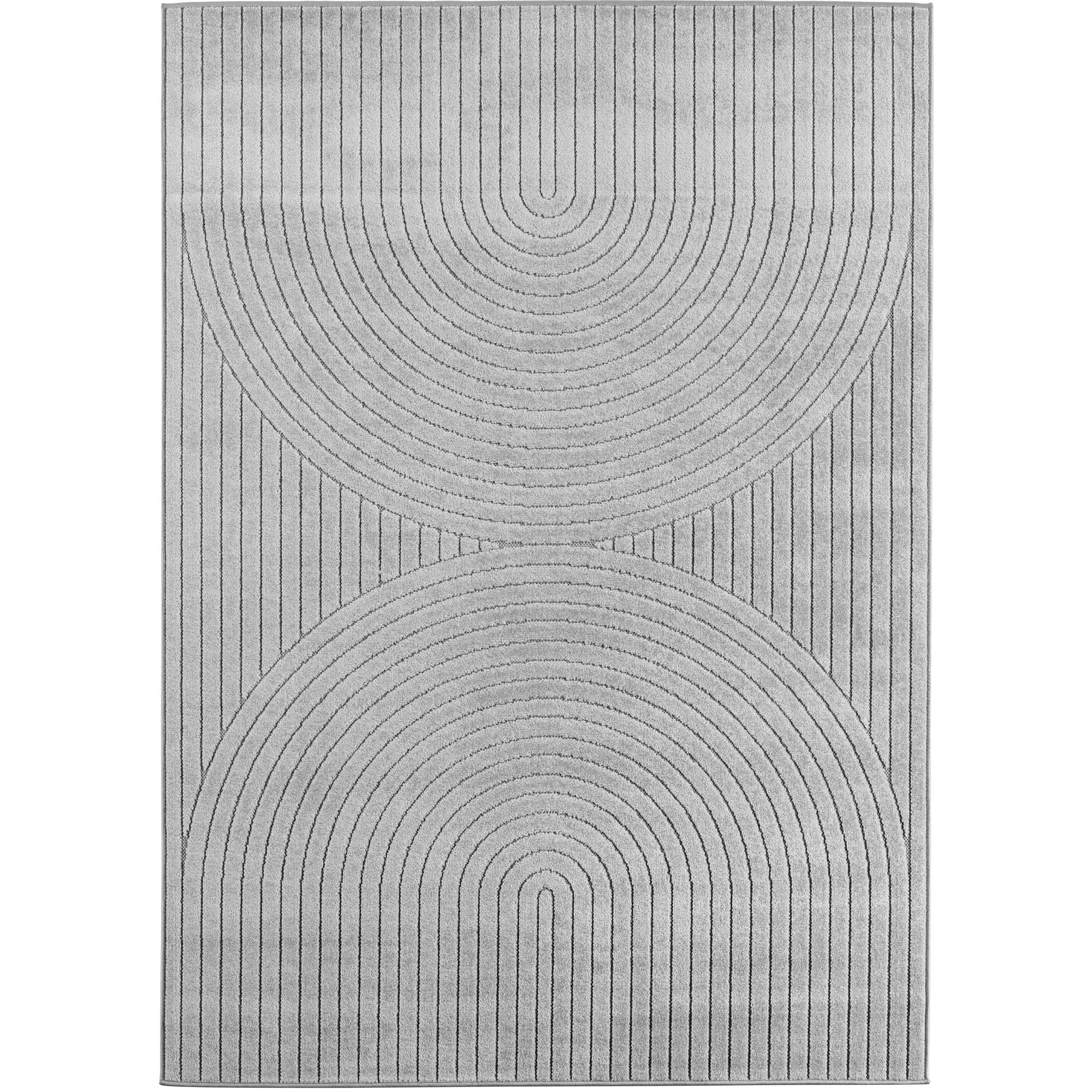ALVORA - Tapis intérieur/extérieur gris à motif géométrique - ALV1201GRI ALVORA