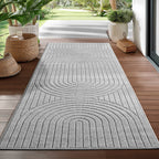 ALVORA - Tapis intérieur/extérieur gris à motif géométrique - ALV1201GRI ALVORA