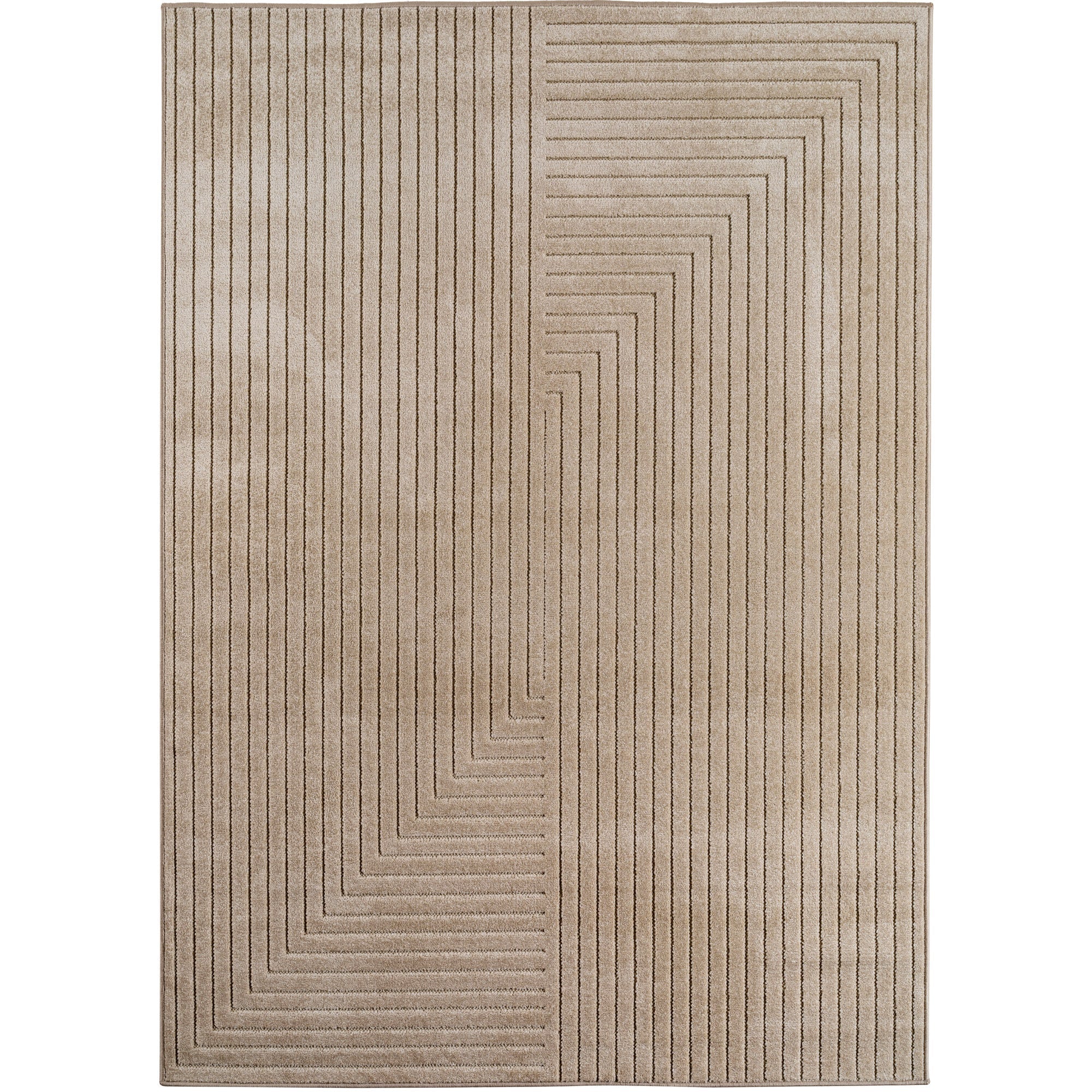 ALVORA - Tapis intérieur/extérieur beige à motif graphique - ALV1202BEI ALVORA