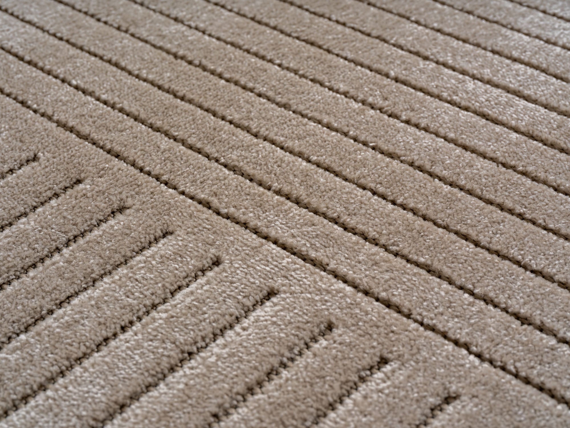 ALVORA - Tapis intérieur/extérieur beige à motif graphique - ALV1202BEI ALVORA