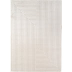 ALVORA - Tapis intérieur/extérieur crème à motif graphique - ALV1202CRE ALVORA
