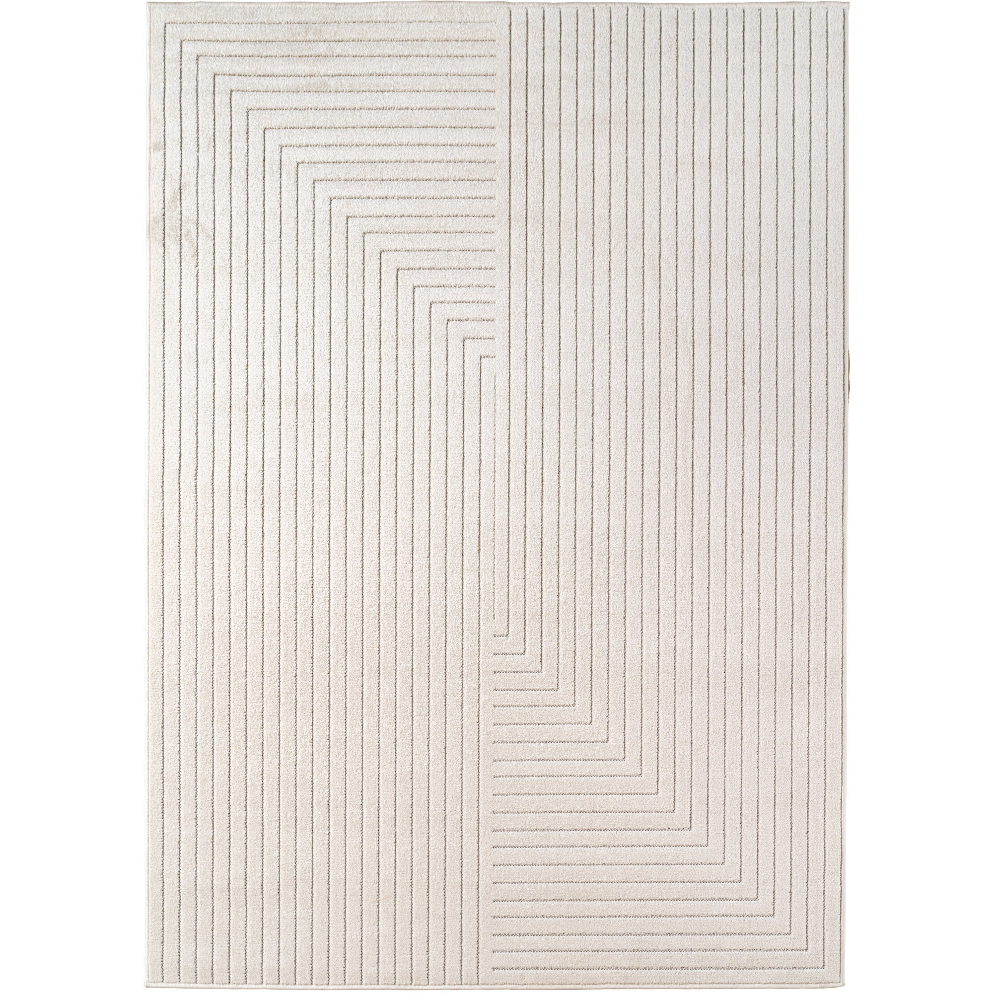 ALVORA - Tapis intérieur/extérieur crème à motif graphique - ALV1202CRE ALVORA