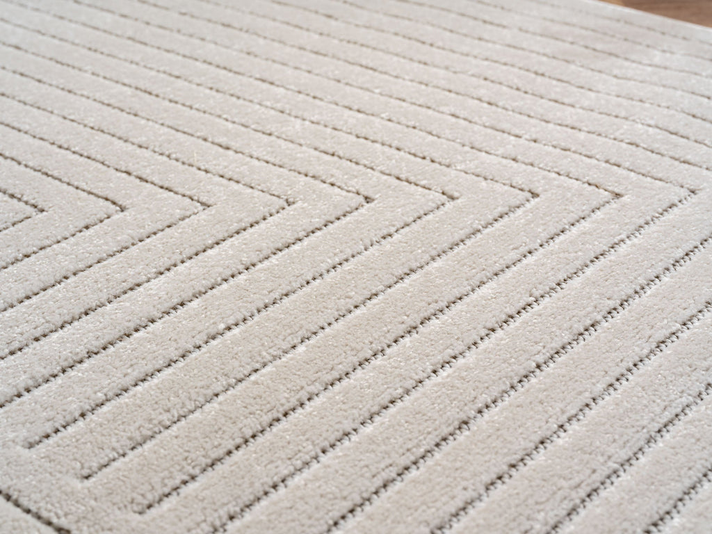 ALVORA - Tapis intérieur/extérieur crème à motif graphique - ALV1202CRE ALVORA