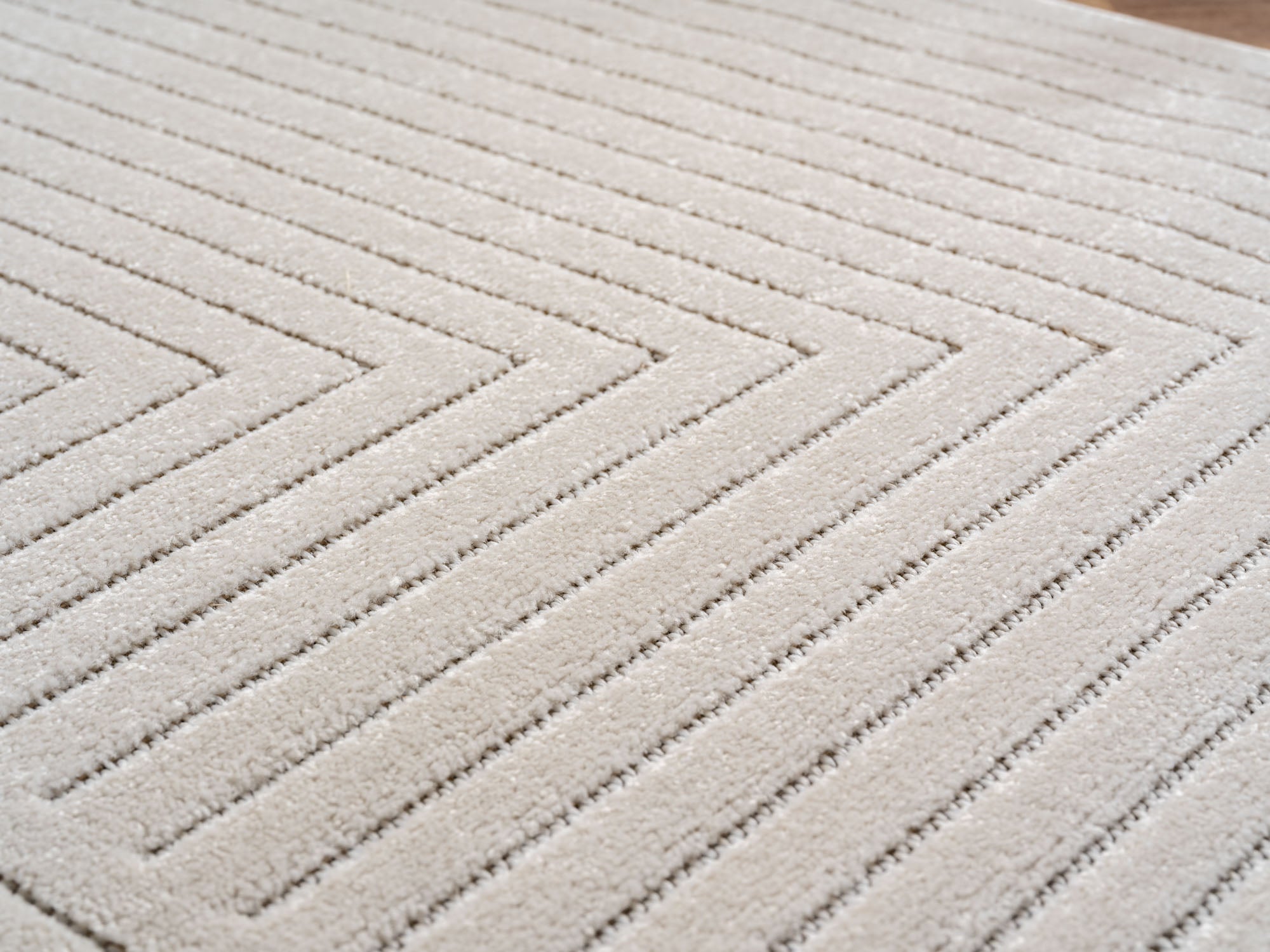 ALVORA - Tapis intérieur/extérieur crème à motif graphique - ALV1202CRE ALVORA