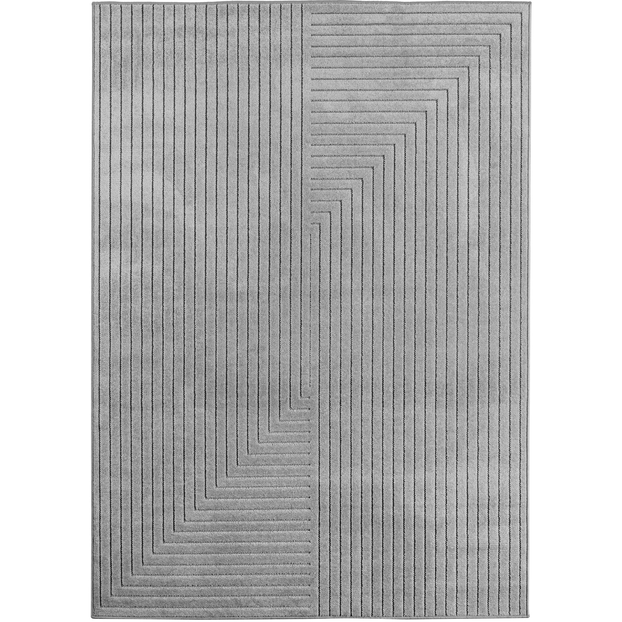 ALVORA - Tapis intérieur/extérieur gris à motif graphique - ALV1202GRI ALVORA