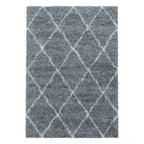 ALVOR – Tapis shaggy à poils longs motif berbère gris – ALV3401GRI ALVOR