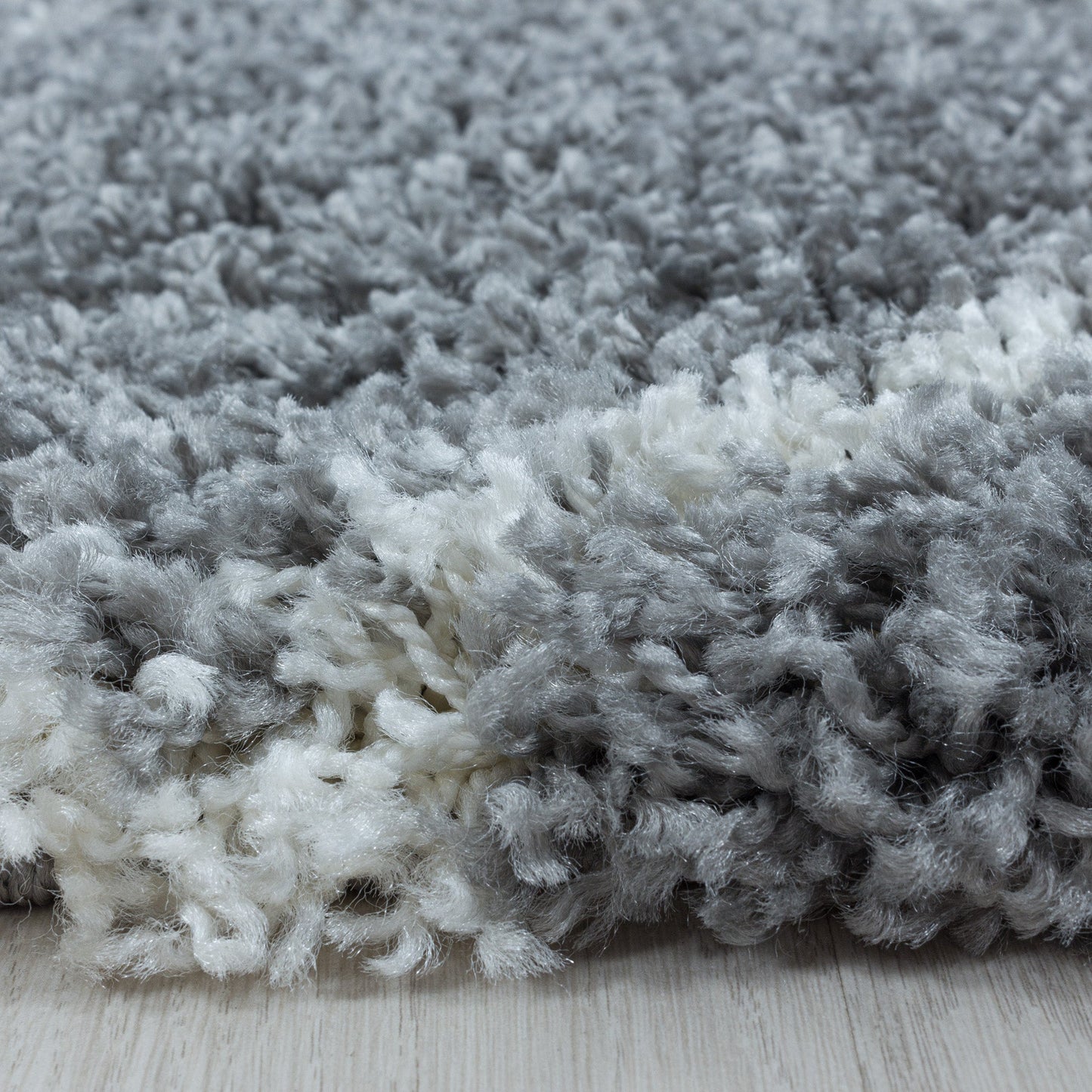 ALVOR – Tapis shaggy rond à poils longs motif berbère gris – ALV3401GRI Nazar Rugs