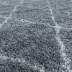 ALVOR – Tapis shaggy à poils longs motif berbère gris – ALV3401GRI ALVOR