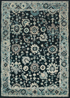 Tapis vintage bleu pétrole : ANA581BLE ANATOLIA
