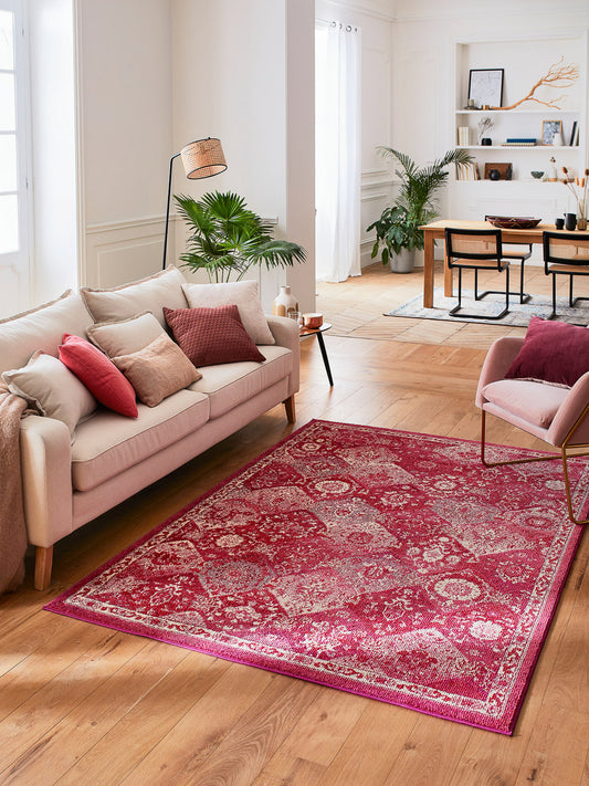 Tapis vintage rose framboise : ANA768ROS ANATOLIA