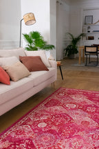 Tapis vintage rose framboise : ANA768ROS ANATOLIA